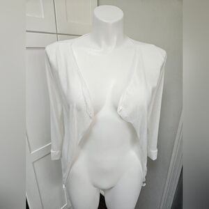 Lightweight Open-Front Draped Cardigan - Size Medium